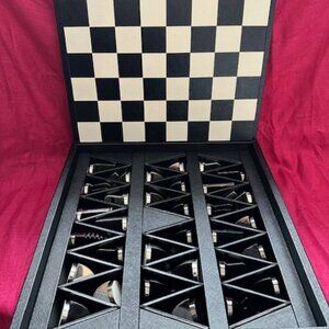 PRADA - RARE Black Saffiano Leather Chess Set